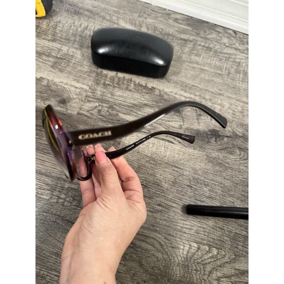 COACH HC8177 1588 PURPLE BROWN OVERSIZED SUNGLASSES 59-17 140 - Picture 9 of 14